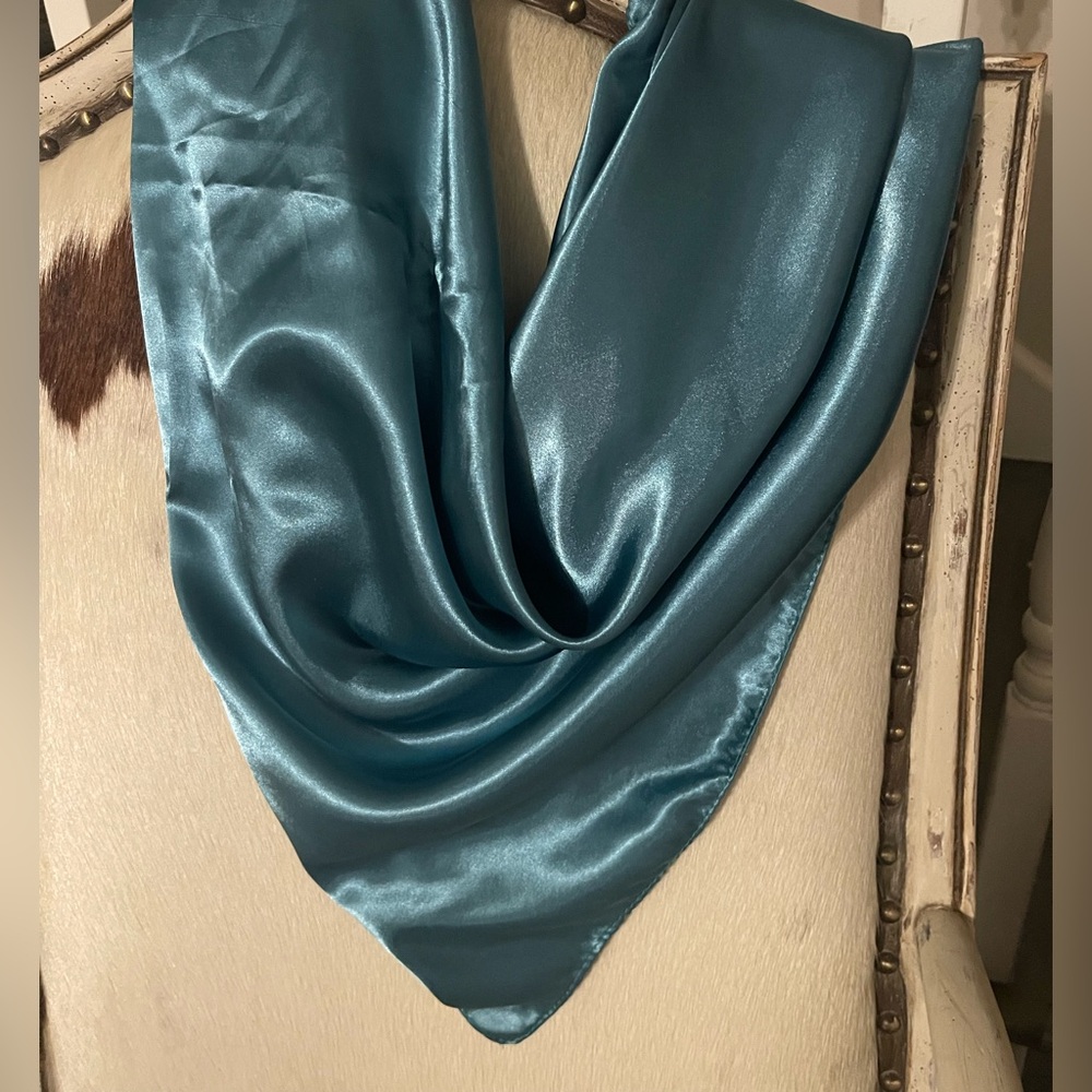💙🌵💙Rowdy Crowd Western Solid Light Turquoise Wild Rag Scarf  Cowgirl Cowboy 💙💙